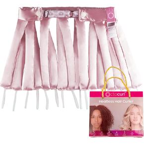 Octocurl Satin Heatless Hair Curler (Standard Length) - Hair Rollers to Sleep In - Heatless Curling Headband (Standard Length Satin - Meadowy)