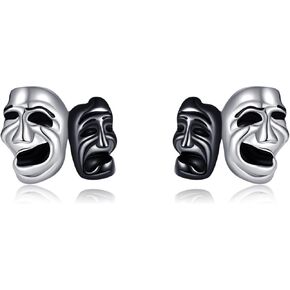 Phantom of the Opera Earrings Sterling Silver Phantom of the Opera Mask Stud Earrings Jewelry Theater Gifts for Women Men