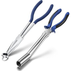 2 Pack Spark Plug Puller Tool Spark Plug Pliers Spark Plug Tool Spark Plug Wire Pliers Spark Plug Removal Pliers Tool Kit Spark Plug Boot Removal Tool Sleeve Round Spark Plug Pliers