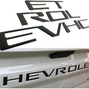Tailgate Insert Letters Compatible with 2019 2020 2021 2022 2023 2024 3D Abs Plastic Emblems Badges with Strong Adhesive Chrome Silver