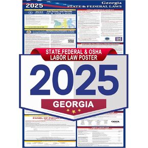 2025 Florida State and Federal Labor Laws Poster,OSHA Workplace Compliant,English Employment Poster,All in One Required Compliance Posting 16" x 40"