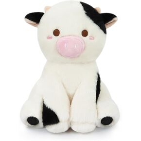 وسادة Bekrgwiy Blueberry Cow Plush - لعبة حيوانات محشوة بقرة لطيفة مقاس 8 بوصات ووسادة إسفنجية - مثالية لعيد الحب، والهالوين، وأعياد الميلاد - بقرة رائعة لتزيين المنزل والسيارة