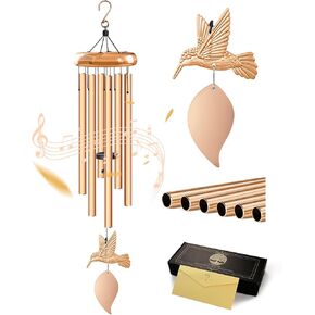 Sympathy Wind Chimes for Outside Deep Tone, Memorial for Loss of Loved One Prime, Bereavement Condolence Remembrance Funeral Gifts for Grieving Friends Loss of Mother Father