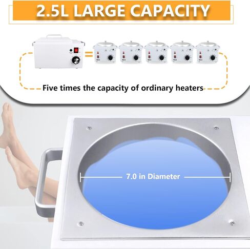 Flngr Professional Wax Warmer for Hair Removal,with 0-80°C Temperature Control,Large Wax Pot Paraffin Facial Skin Body SPA Salon Equipment,Beauty Salon,Self-use,Gift in Saudi Arabia