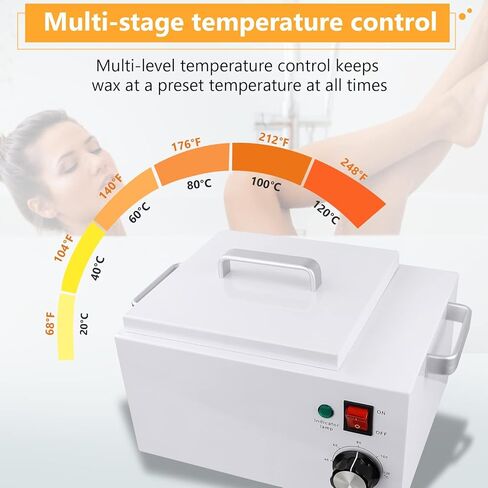 Flngr Professional Wax Warmer for Hair Removal,with 0-80°C Temperature Control,Large Wax Pot Paraffin Facial Skin Body SPA Salon Equipment,Beauty Salon,Self-use,Gift in Saudi Arabia