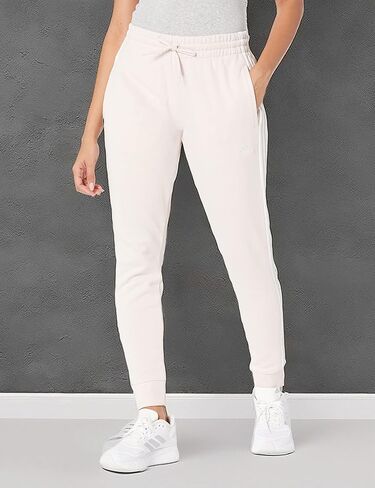 adidas Women's Plus Size Essentials 3-Stripes French Terry Cuffed Pants in Kuwait