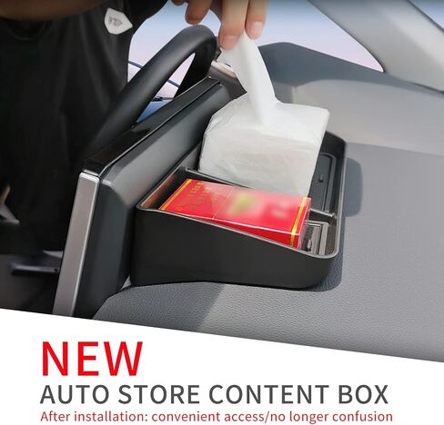 صينية تخزين لوحة القيادة متوافقة مع Mitsubishi Outlander 2024 2023 2022 صندوق عرض وحدة التحكم المركزية صينية مخفية صينية تخزين منظم ABS خلف ملحقات الشاشة للسيارة in Kuwait