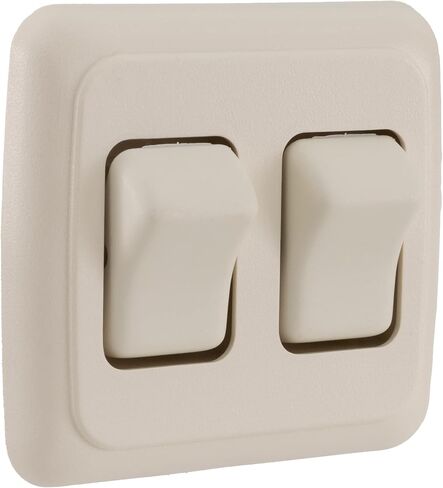 RV Switch SPST Switch On/Off 2 Gang Bezel | RV Electrical | Camper Switches (Black) in Saudi Arabia