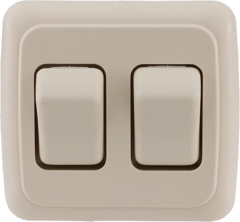 RV Switch SPST Switch On/Off 2 Gang Bezel | RV Electrical | Camper Switches (Black) in Saudi Arabia