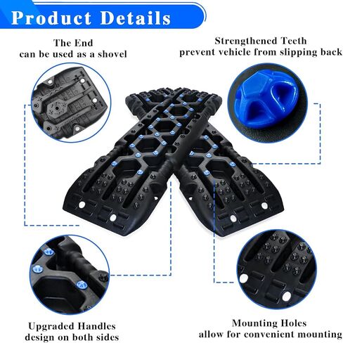 2PCS Traction Mats, Recovery Traction Boards, Recovery Boards, Easy to Store and Carry, Upgraded Traction Board for Snow, Mountain, Mud and Other Complex Terrain, Non-Slip Design in Kuwait