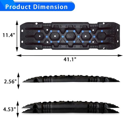 2PCS Traction Mats, Recovery Traction Boards, Recovery Boards, Easy to Store and Carry, Upgraded Traction Board for Snow, Mountain, Mud and Other Complex Terrain, Non-Slip Design in Kuwait