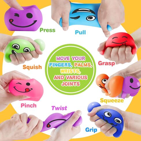 Fidget Toys Mini Stress Cube, 4Pcs Emotion Stress Balls Bulk for Kids and Adult, Slow Rising Stress Ice Cube Stress Balls, Dough Stress Balls Soft Fidget Squishy Toys for Anxiety Relief, Square Ball in Saudi Arabia