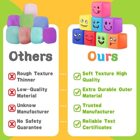 Fidget Toys Mini Stress Cube, 4Pcs Emotion Stress Balls Bulk for Kids and Adult, Slow Rising Stress Ice Cube Stress Balls, Dough Stress Balls Soft Fidget Squishy Toys for Anxiety Relief, Square Ball in Saudi Arabia