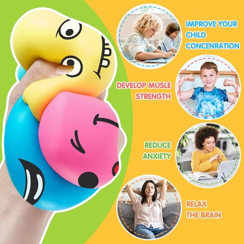 Fidget Toys Mini Stress Cube, 4Pcs Emotion Stress Balls Bulk for Kids and Adult, Slow Rising Stress Ice Cube Stress Balls, Dough Stress Balls Soft Fidget Squishy Toys for Anxiety Relief, Square Ball in Saudi Arabia