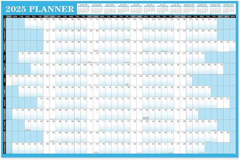 2025 Yearly Wall Calendar - 2025 Calendar from January 2025 to December 2025, 2025 Wall Calendar, 34.9" x 23.1" (Open), Thick Paper, 10 Double-Sided Round Stickers in Kuwait