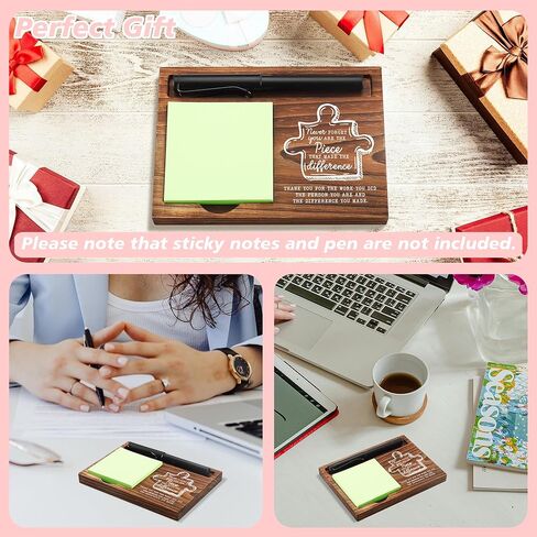 Warrior Sticky Note Holder Wooden Notepad & Pen Holder 6.5" x 4.7" Sticky Note Pad Holder Dispenser for Desk Warrior Definition Survivor Encouragement Motivational Gifts, NPA245 in Kuwait