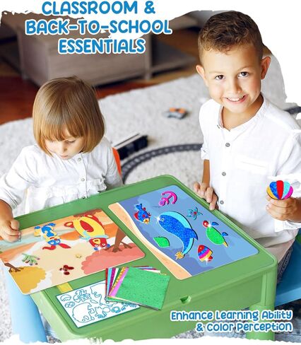 مجموعة الفنون والحرف اليدوية من ZMLM للأطفال: هدية على شكل كوكب فني من رقائق الفويل للفتيات بعمر 4 5 6 7 8 9 سنوات، لوازم فنية خالية من الفوضى للأطفال، مجموعات أنشطة السفر، هدايا عيد الميلاد والهالوين in Kuwait