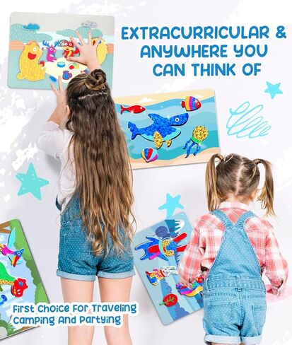 مجموعة الفنون والحرف اليدوية من ZMLM للأطفال: هدية على شكل كوكب فني من رقائق الفويل للفتيات بعمر 4 5 6 7 8 9 سنوات، لوازم فنية خالية من الفوضى للأطفال، مجموعات أنشطة السفر، هدايا عيد الميلاد والهالوين in Kuwait