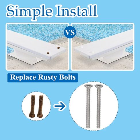 WEST ORGIN 67-209-911-SS Mounting Kit for Pool Diving Board Replacement for Two Hole Residential Diving Board in Saudi Arabia
