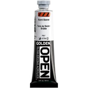 Golden Open Acrylic Paint, 2 Ounce, Burnt Sienna
