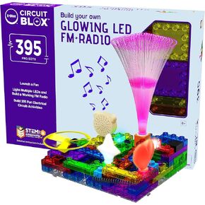 E-Blox Building Blocks STEM Circuit Kit, 59 Projects, Build Your Own Fan Launch Light Show, Science Projects, Birthday Gift, Boys, Girls, 8+