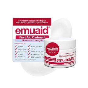 emuaid EMUAIDMAX Ointment 2oz - Eczema Cream. Maximum Strength Treatment. Use Max Strength for Athletes Foot, Psoriasis, Jock Itch, Anti Itch, Rash, Shingles and Skin Yeast Infection.