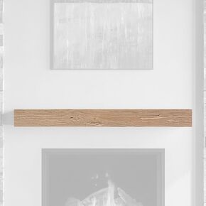 MANTELSDIRECT Dakota 48 Inch Pine Wood Floating Fireplace Mantel Shelf - Burnt Sienna Red | 9" Depth - Beautiful Wooden Rustic Mantel for Fireplaces, Living Rooms, Electric Fireplaces, and Below TVs