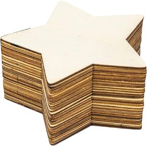 100 PCS Unfinished Wood Pieces 4 x 4 Inch Blank Wooden Slices Wood Chips for Home Decoration Wooden Coasters and DIY Crafts, Includes 50 Pcs Wood Squares and 50 Pcs Wood Circles
