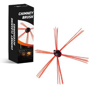 Bluesea 46 Feet Chimney Sweep Kit, Ergonomic Chimney Cleaning Kit, Extends Up to 46 Feet, Chimney Cleaner, Chimney Cleaning Tools, Chimney Cleaning System with Strong Brush, 14 Flexible Chimney Rods