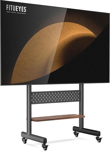 FITUEYES Rolling TV Stand for 40-85inch TV, Portable TV Stand with Wheels Holds up to 132 LBs, Height Adjustable Mobile TV Cart with Multifunctional Storage for Office, Living Room, Bedroom in Kuwait