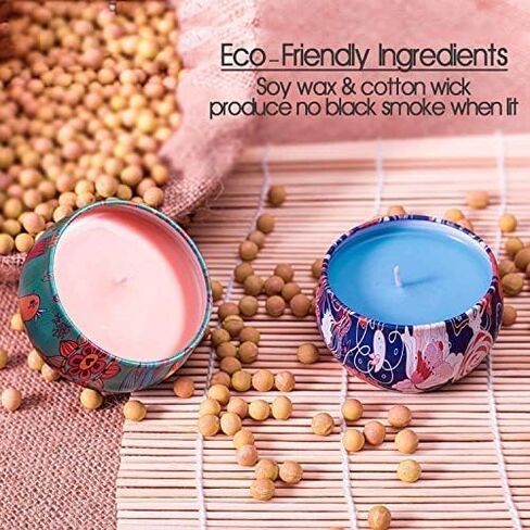 شمعة معطرة باللافندر بوزن 8.5 أونصة، شمع الصويا الطبيعي، شمعة كبيرة من القصدير للسفر، هدية شمعة حرق طويلة لمدة 45 ساعة، تستخدم للعلاج العطري والاسترخاء وتخفيف التوتر in Kuwait