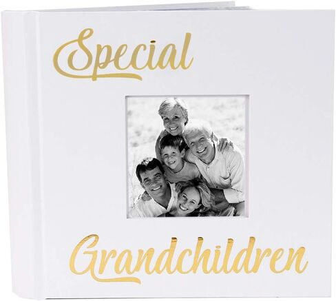 Happy Homewares Modern White Wedding Day Photo Album with Gold Foil Text - Holds 80 4x6 Pictures - Wedding Gift Idea for a Special Couple in Kuwait