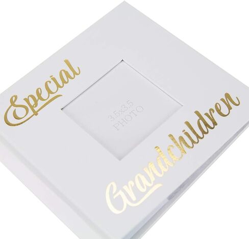 Happy Homewares Modern White Wedding Day Photo Album with Gold Foil Text - Holds 80 4x6 Pictures - Wedding Gift Idea for a Special Couple in Kuwait