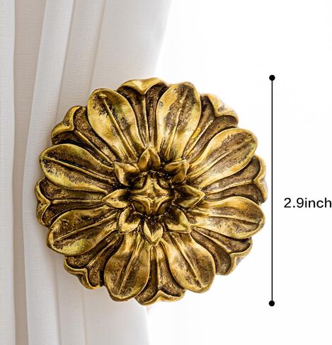 Classic Pattern Curtain Tiebacks,Curtain Holdbacks,Curtain Tiebacks，Set of 2 (Resin White) in Kuwait