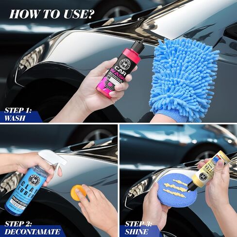 Car Clay Bars Auto Detailing and Clay Luber Synthetic Lubricant Kit, 4 Clay Bars, Clay bar Lubricant Tablets 10 Pack(1pc=16 fl oz), Spray Bottle and Microfiber Towel for Car Detailing Cleaning in Kuwait