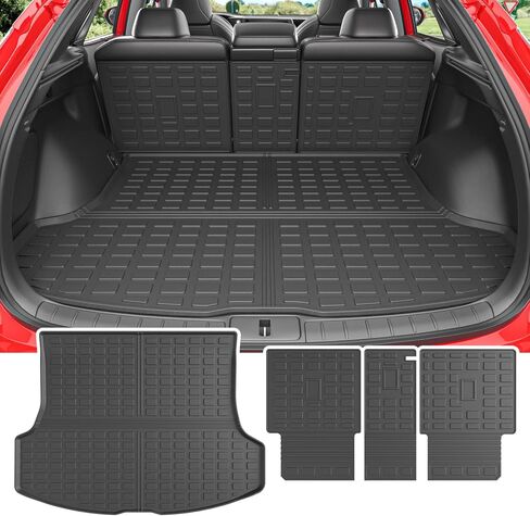 powoq Trunk Mat Compatible with 2016-2022 Lexus RX350 RX450H Cargo Liner Backrest Mat Replacement for 2016-2022 Lexus Accessories (Compatible with 2016-2022 Lexus RX350 RX450H,Trunk Mat+Backrest Mat) in Saudi Arabia