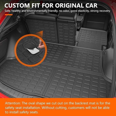powoq Trunk Mat Compatible with 2016-2022 Lexus RX350 RX450H Cargo Liner Backrest Mat Replacement for 2016-2022 Lexus Accessories (Compatible with 2016-2022 Lexus RX350 RX450H,Trunk Mat+Backrest Mat) in Saudi Arabia