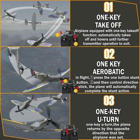 RC Plane 4 Channel RC Airplane FW190 Ready to Fly with Upgraded Xpilot Stabilization System & One Key Aerobatic, Remote Control Airplanes for Beginners Adult in Kuwait