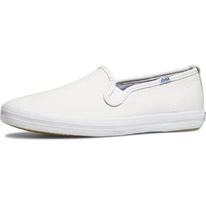 Keds Keds Champion Slip on, Sneaker Womens, White Leather, 8.5 Narrow