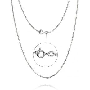 LeCalla Links 925 Sterling Silver Chain Necklace, 2 MM Box Chain Necklace for Men and Women 24 Inches
