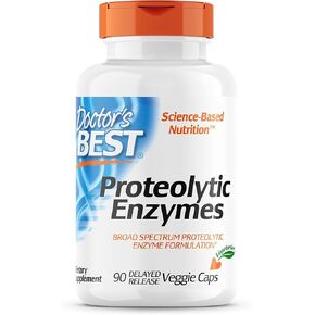 Doctor's Best Proteolytic enzymes, Digestion, Muscle, Joint, Non-GMO, Gluten Free, Vegetarian, 90 Veggie Caps
