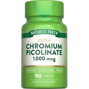 Nature's Truth Chromium Picolinate 1000 mcg Dietary Supplement, 90 Count