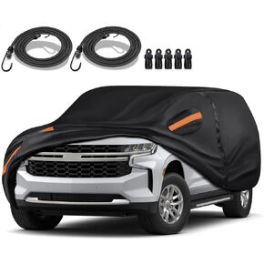 Special Full Car Cover Fit for 2010-2024 Ki-a Soul, Ultra Heavy 600D Oxford Cloth, All-Weather Protection Summer Sun Exposure and Winter Snow Rain Dust UV, Black