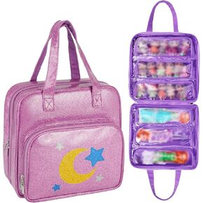 Jaffzora Dolls Carrying Case Compatible with LOL Surprise Dolls All,Hanging Travel Toys Storage Tote Bag with 6 Clear Pockets for Girls, Bag Only,Pink in Kuwait