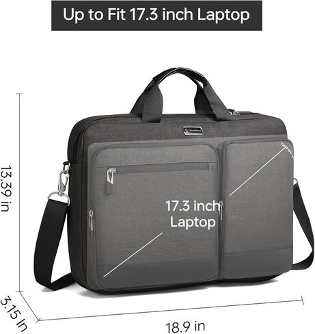 حقيبة كمبيوتر محمول Omnpak مقاس 15.6 بوصة، حقيبة أعمال مع قفل مجمع، حقيبة مستندات كاتب العدل طاردة للماء للرجال والنساء - تناسب كمبيوتر/كمبيوتر محمول/كمبيوتر لوحي مقاس 15.6 بوصة in Kuwait