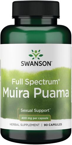 Swanson Muira Puama Root Sexual Health Virility Libido Boost Support Men's Women's Supplement 400 mg 90 Capsules in Saudi Arabia