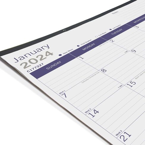Blueline® 2025 DuraGlobe™ Monthly Desk Pad Calendar, 12 Months, January to December, 22" x 17", English (C177227-25) in Saudi Arabia