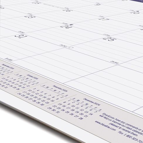 Blueline® 2025 DuraGlobe™ Monthly Desk Pad Calendar, 12 Months, January to December, 22" x 17", English (C177227-25) in Saudi Arabia