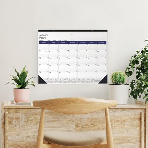Blueline® 2025 DuraGlobe™ Monthly Desk Pad Calendar, 12 Months, January to December, 22" x 17", English (C177227-25) in Saudi Arabia