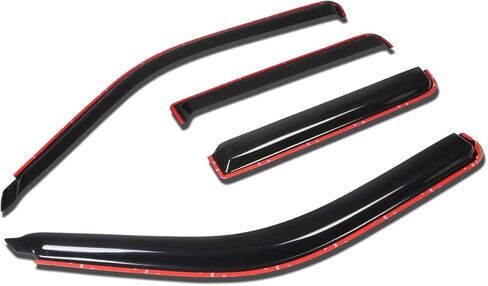 DNA MOTORING WVS-038 حاجب نافذة بفتحة تهوية للدخان الداكن وواقي من المطر/الشمس، 4 قطع، عبوة واحدة in Kuwait